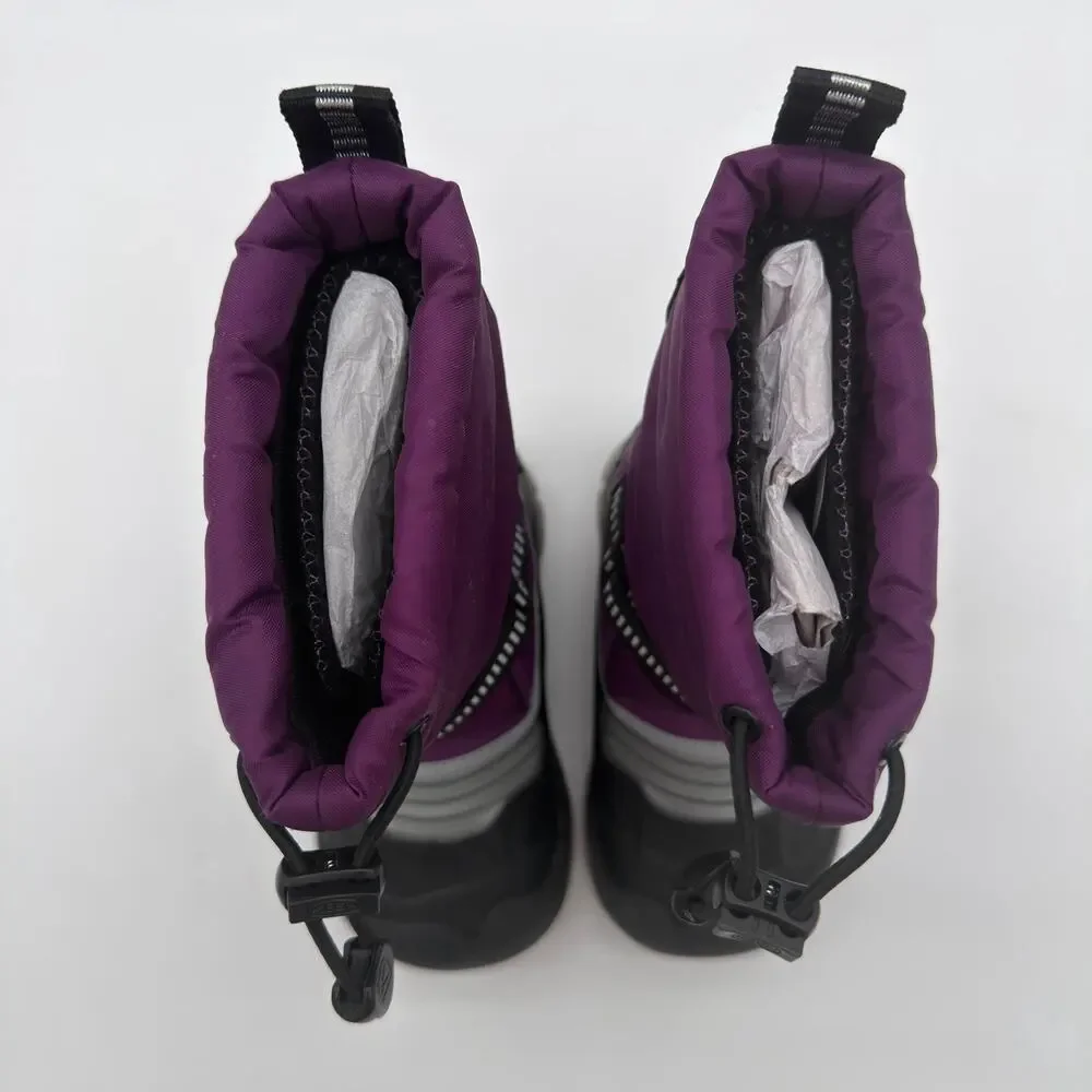 Keen Snow Troll Waterproof Purple Lined Insulated Winter Boots Size 8 Kids NWB